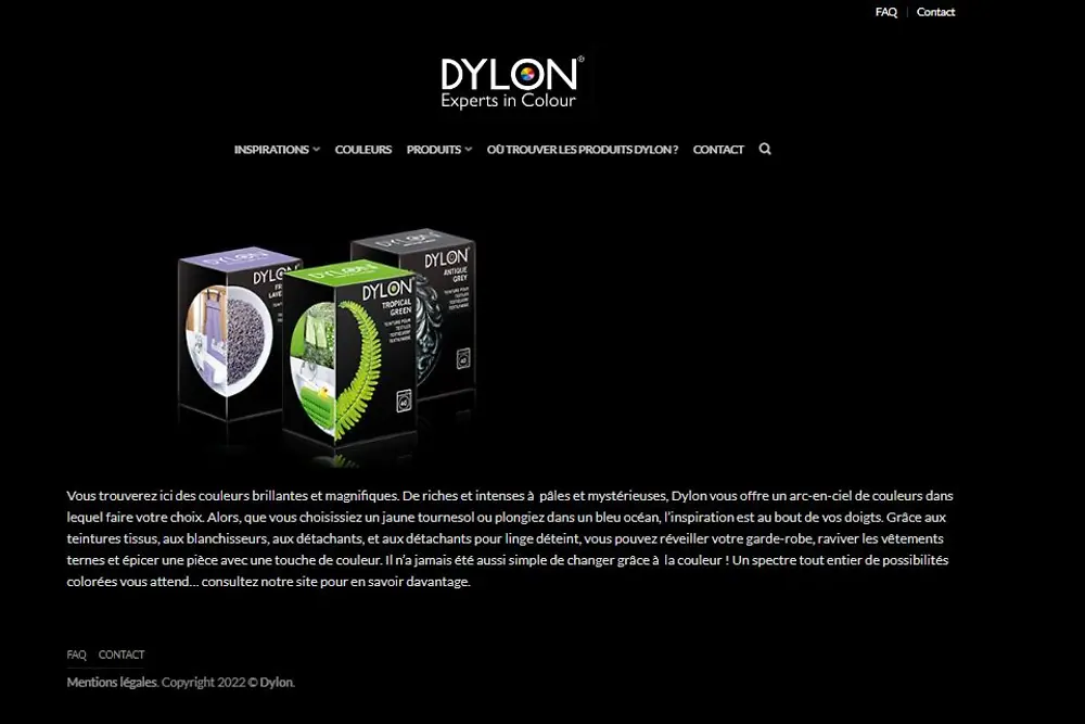 
Dylon website FR