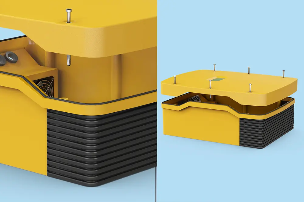 
The good resetting ability of Sonderhoff Fermapor K31 foam gaskets ensures that PV inverter housings can be repeatedly opened and closed again for maintenance purposes.
